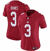 Women's New York Giants #3 Deonte Banks Red Vapor Stitched Jersey Dzhi,baseball caps,new era cap wholesale,wholesale hats